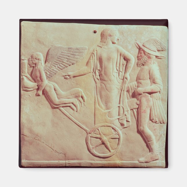 Íman Afrodite e Hermes cavalgando uma carruagem (Frente)
