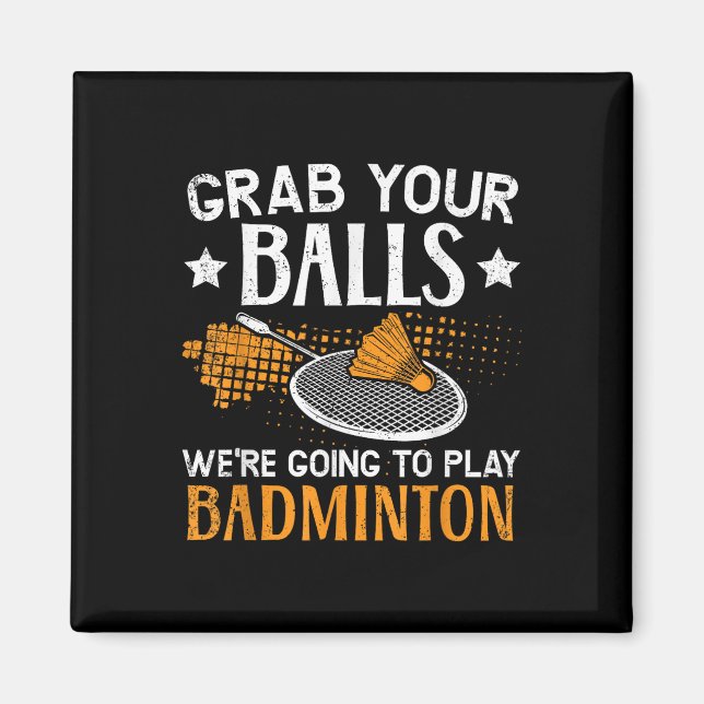 Íman Agarre O Seu Jogador De Badminton. (Frente)