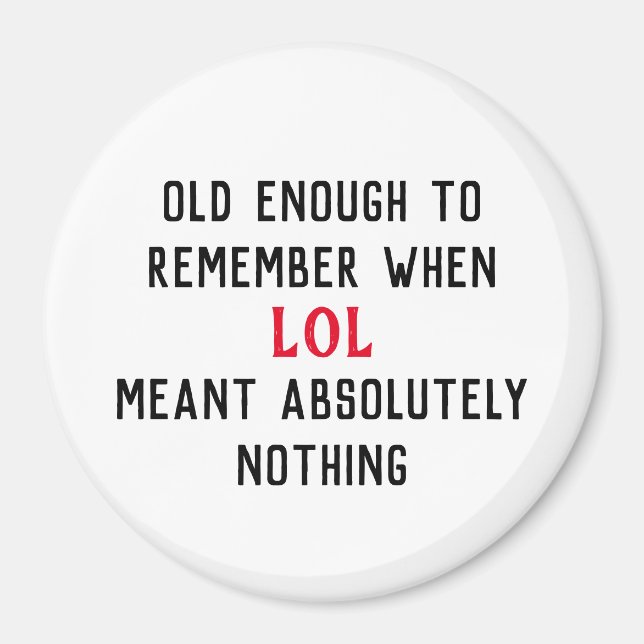 Íman Age Humor Magnet (Frente)