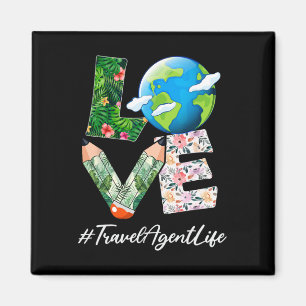 Íman Agente viagem Love World Earth Day Salve o planeta