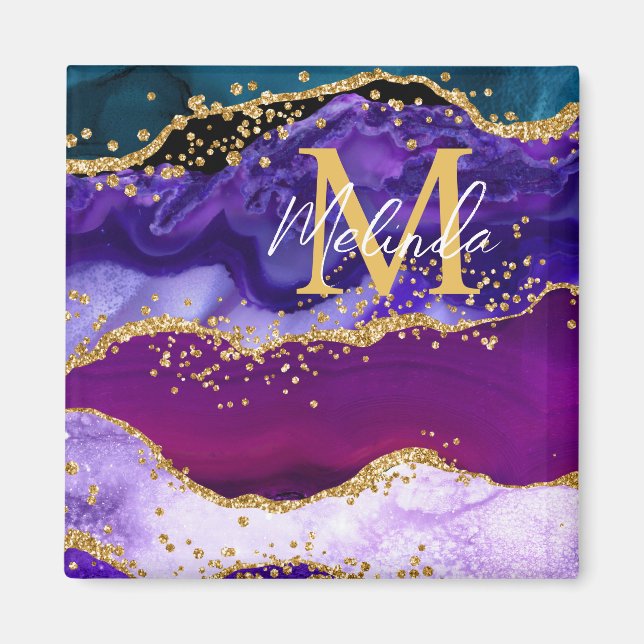 Íman Agitação da turfa azul e púrpura (Frente)