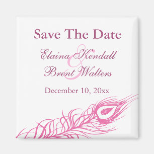 Íman Agite seus Pais da Cauda Salve a Data (fúcsia)