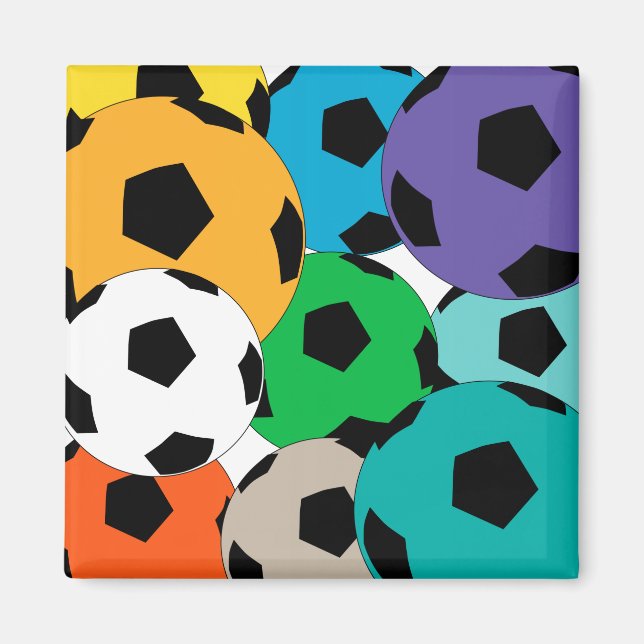 Íman aglomerado de bolas de futebol (Frente)