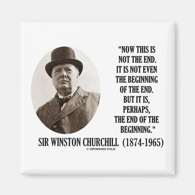 Íman Agora Este Não É O Fim (Citação De Winston Churchi (Frente)