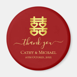 Íman Agradecimento de casamento chinês vintage vermelho