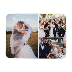 Íman Agradecimento de Foto do Dia do Casamento Moderno