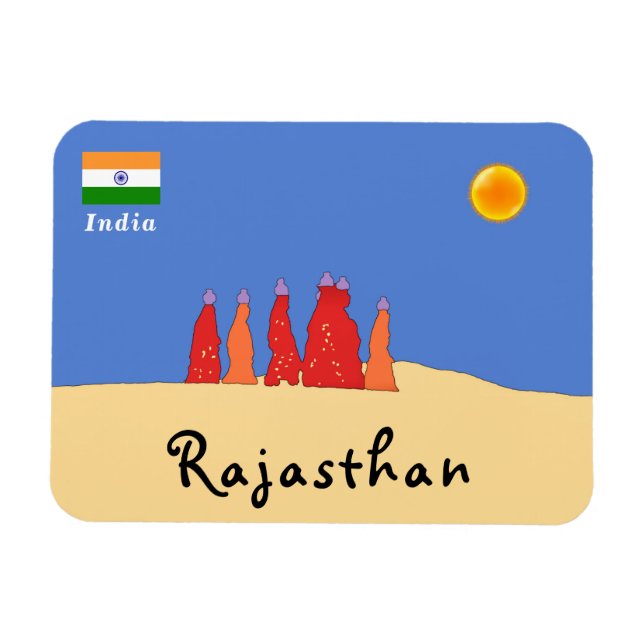 Íman Água carregando feminina no deserto de Thar - Raja (Horizontal)