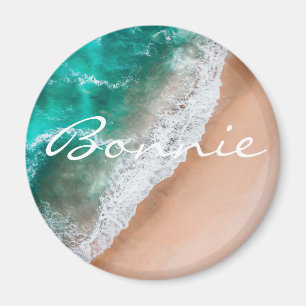 Íman Água do oceano de praia no verão tropical de areia