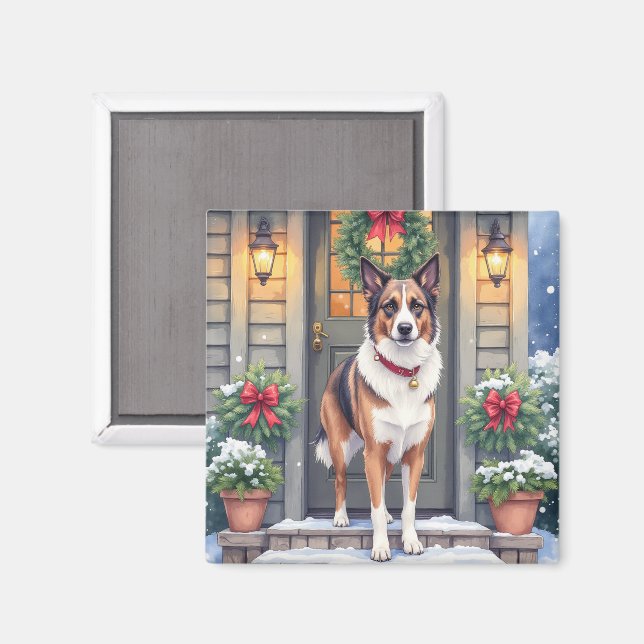 Íman Água-forte Beauceron Varanda Rústica Natal (Front/Back)