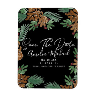 Íman Água-forte de Natal Pinhas Preto Salvar a Data
