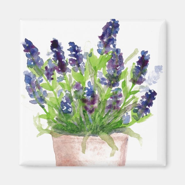 Íman Água-forte Floral Lavanda (Frente)