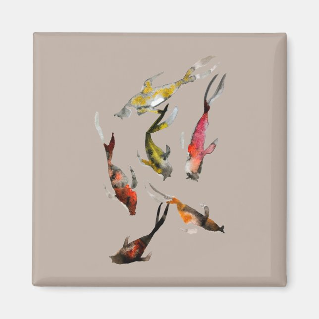 Íman Água, koi, vermelho-marrom (Frente)