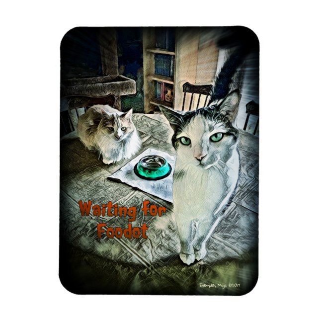 Íman Aguardando Foodot 3" x 4" com ímã flexível (Vertical)