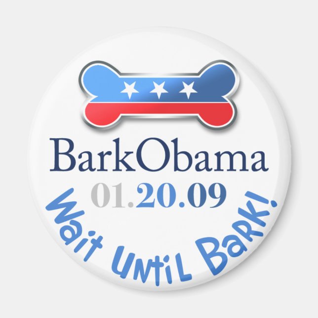 Íman Aguarde até latido ímã (Frente)