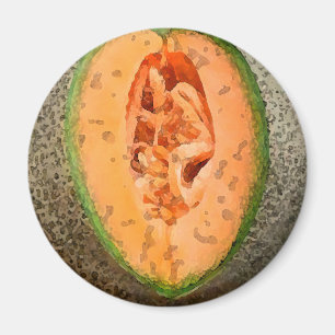 Íman Aguarela do Cantaloupe - ímã