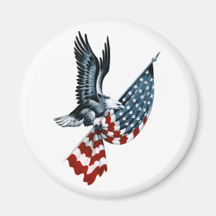 Íman Águia americana com bandeira americana