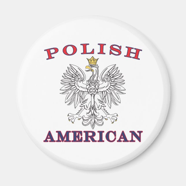 Íman Águia Branca Polonesa Americana (Frente)