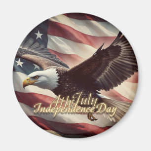 Íman Águia de 4 de julho com bandeira americana