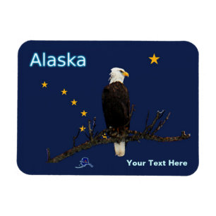 Íman Águia E Bandeira Do Alaska