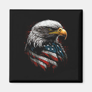 Íman Águia Patriótica Bandeira Americana EUA 4 De Julho