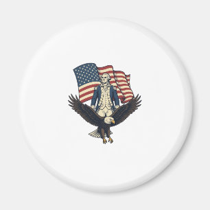 Íman Águia Patriótica e Camisa Vector Vintage Geral Col