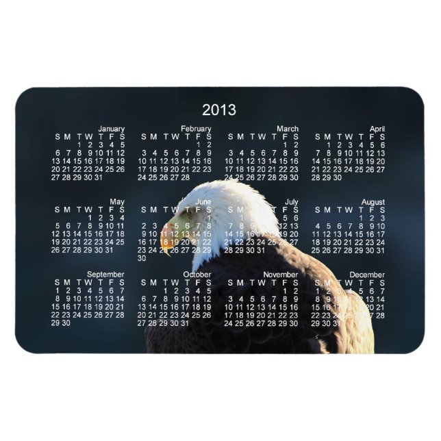 Íman Águia Solitária; Calendário 2013 (Horizontal)