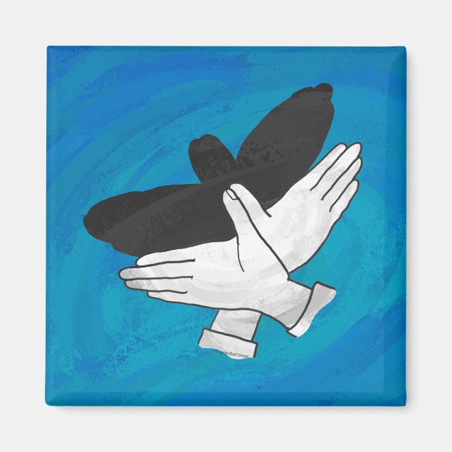 Íman Águia Sombra em Azul (Frente)