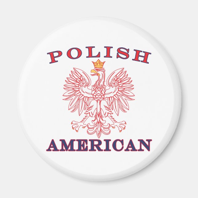 Íman Águia Vermelha Polonesa Americana (Frente)