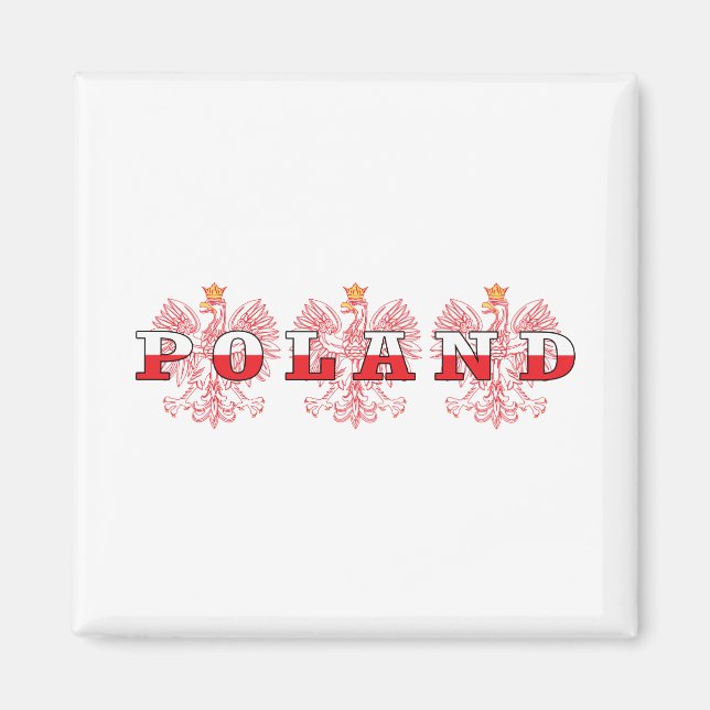 Íman Águia Vermelha Polônia (Frente)