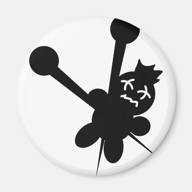 Íman agulha preto voodoo torturando (Frente)