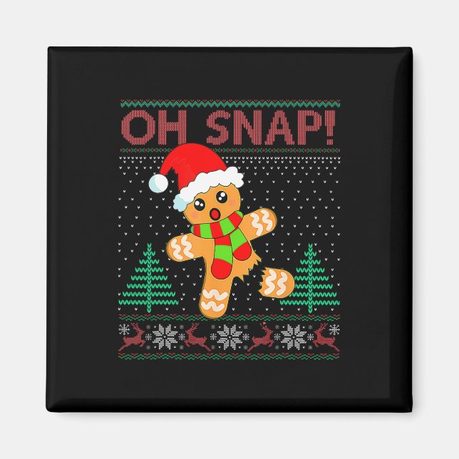 Íman Ah, Pão de Gingerpão Feliz Natal Pajam (Frente)
