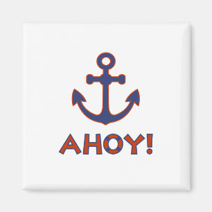 Íman AHOY! Boia + Design de Âncora Vermelho+Azul