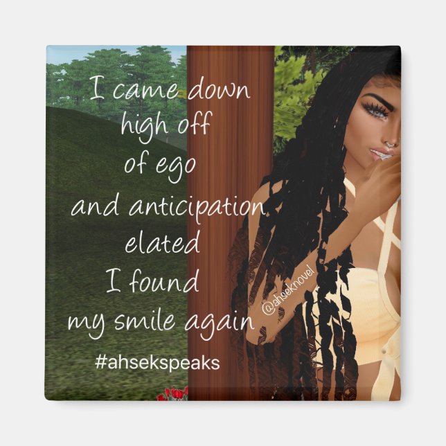 Íman Ahsek Novel Poetry Magnet 6 (Frente)