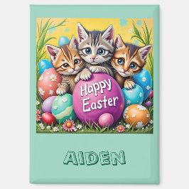 Íman AIDEN ~ EASTER KITTENS Easter Eggs~  Magnet