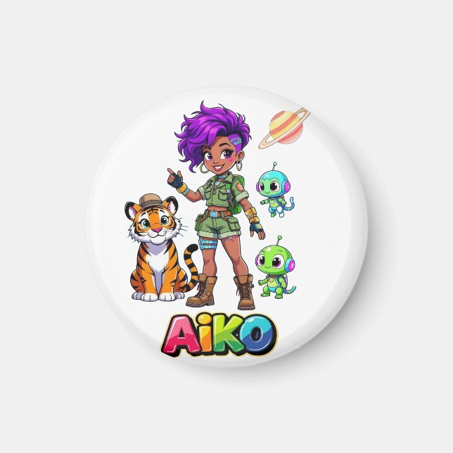 Íman AiKo Beats™ Aventura da AiKo & Amigos (Frente)