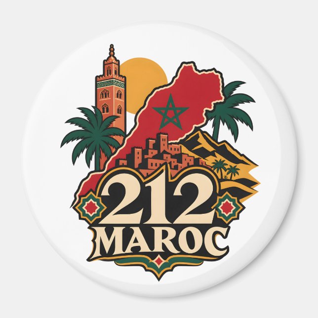 Íman Aimant 212 Maroc (Frente)