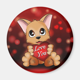 Íman Aimant Le chiot t'aime