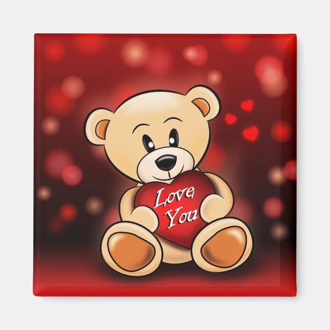 Íman Aimant L'ourson t'aime (Frente)