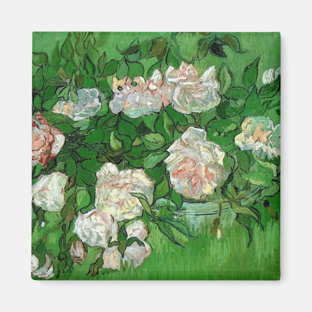 Íman Ainda com vida: Rosas rosa por Vincent van Gogh (Frente)