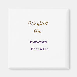 Íman Ainda fazemos rosa marrom nome data ano boho retrô