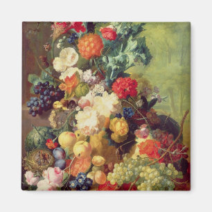 Íman Ainda vida com flores e fruta