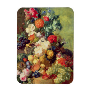Íman Ainda vida com flores e fruta