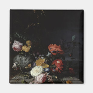 Íman Ainda vida com flores e insetos