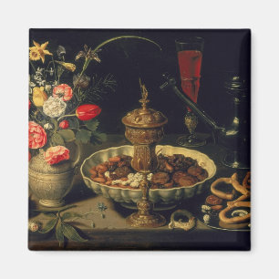 Íman Ainda vida das flores e dos frutos secos, 1611