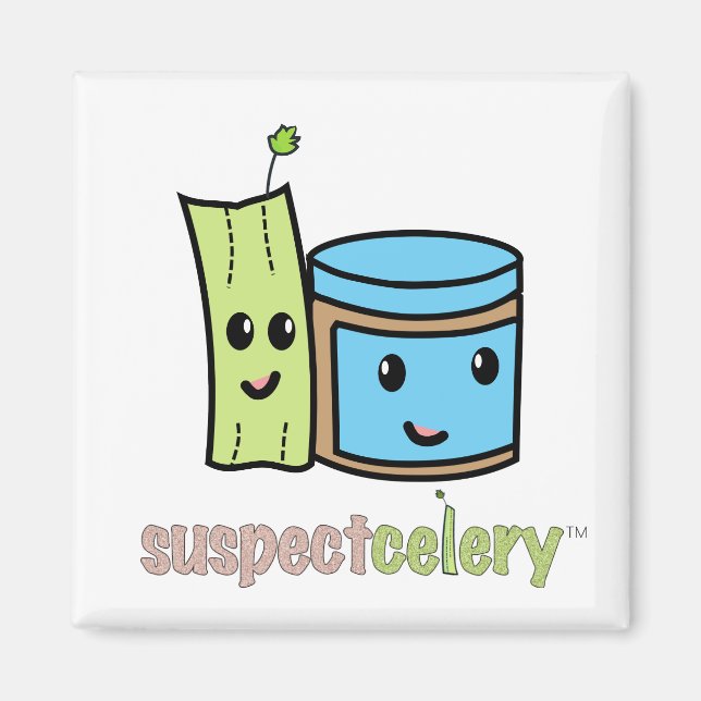 Íman Aipo SupectCelery™ BFFs Cute Celery + Manteiga de  (Frente)