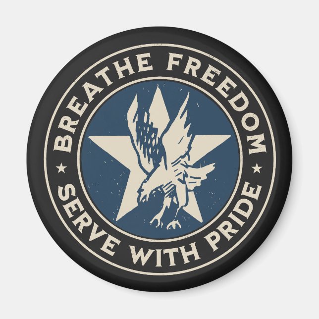 Íman Air Force - Breathe freedom, serve with pride. (Frente)