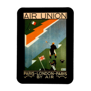 Íman Air Union ~ Paris-London-Paris, por Air Union