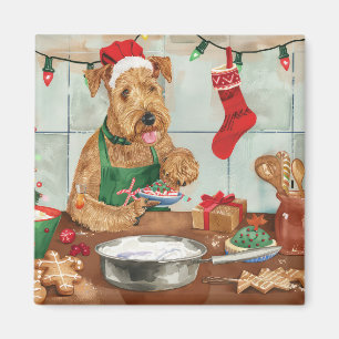 Íman Airedale Terrier Festa de Natal: Panificação Festi