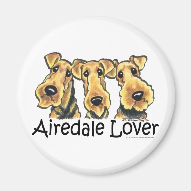 Íman Airedale Terrier Lover (Frente)