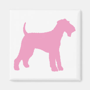 Íman Airedale Terrier (rosa)